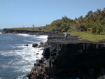 hiking along the shore